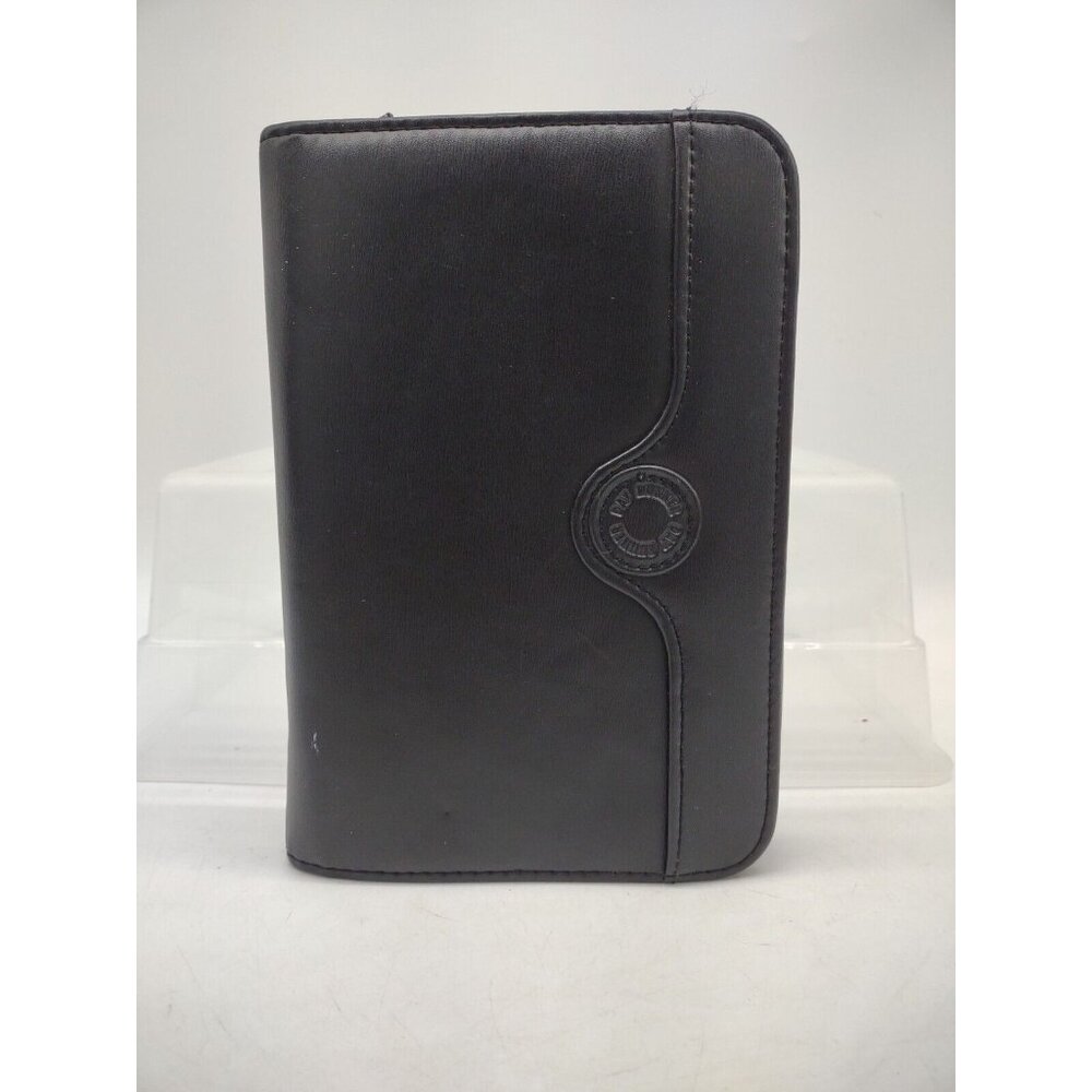 Vtg Day Runner Fact Centre Planner/Organizer Black 6-Ring 8.5" x 6" Zip Closure